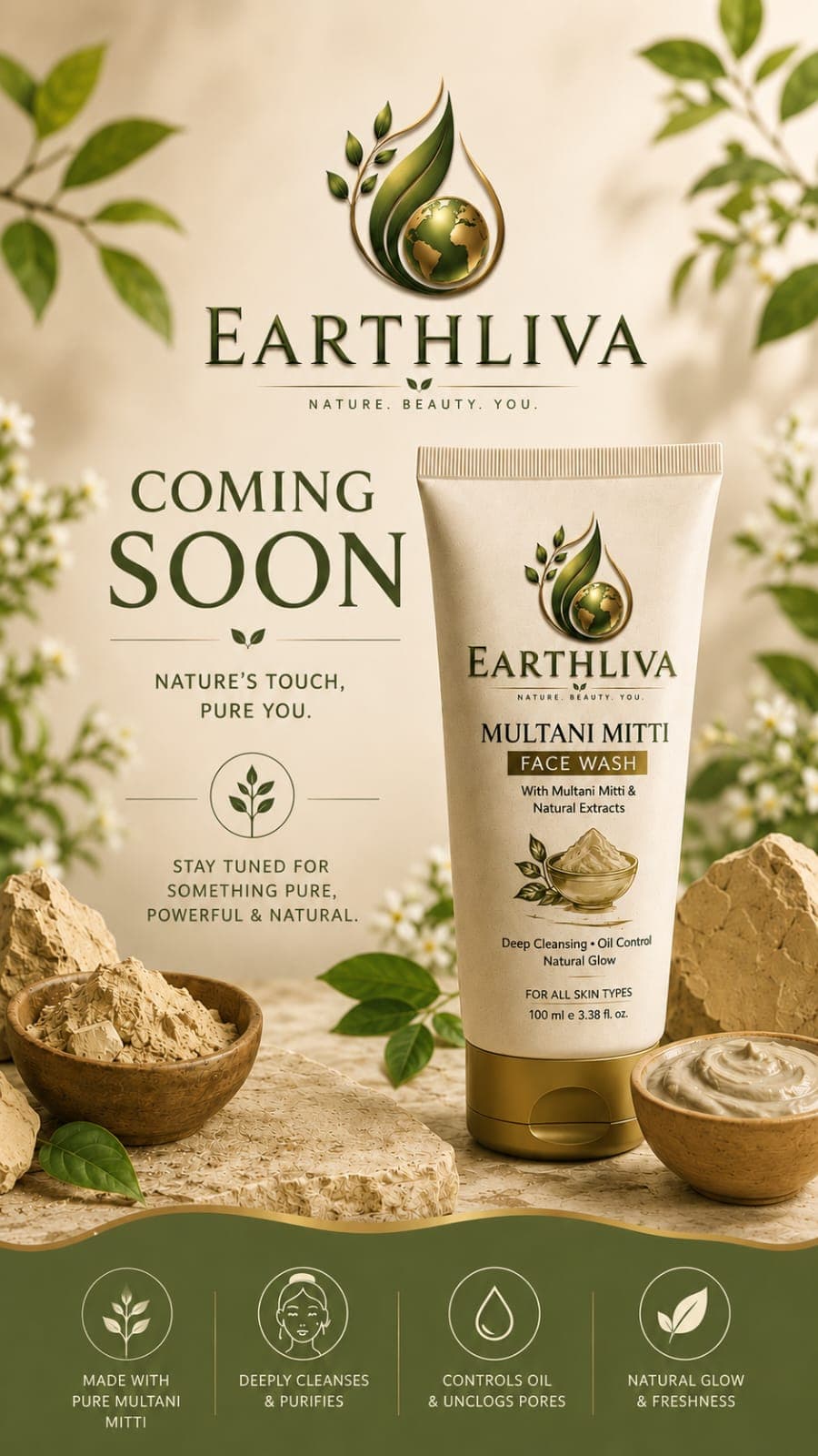Multani Mitti Face Wash — Deep Cleansing · Oil Control · Natural Glow